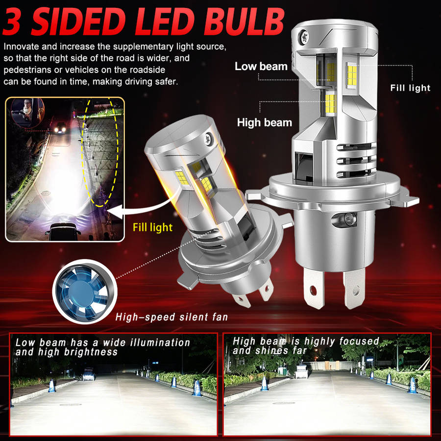 Car Lights Style 3 Sidescsp Quantity H4 2Pcs