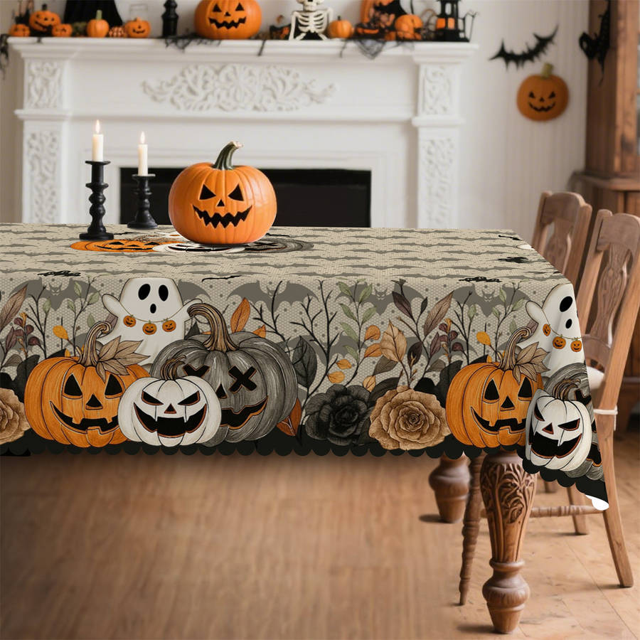 Halloween tablecloth decoration size Rectangle 60x120inch or 152x305cm