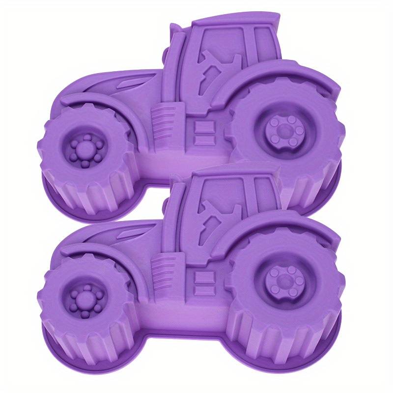 Suitable For Baking Molds Color 2Pcs Purple Tractor Cake Mold