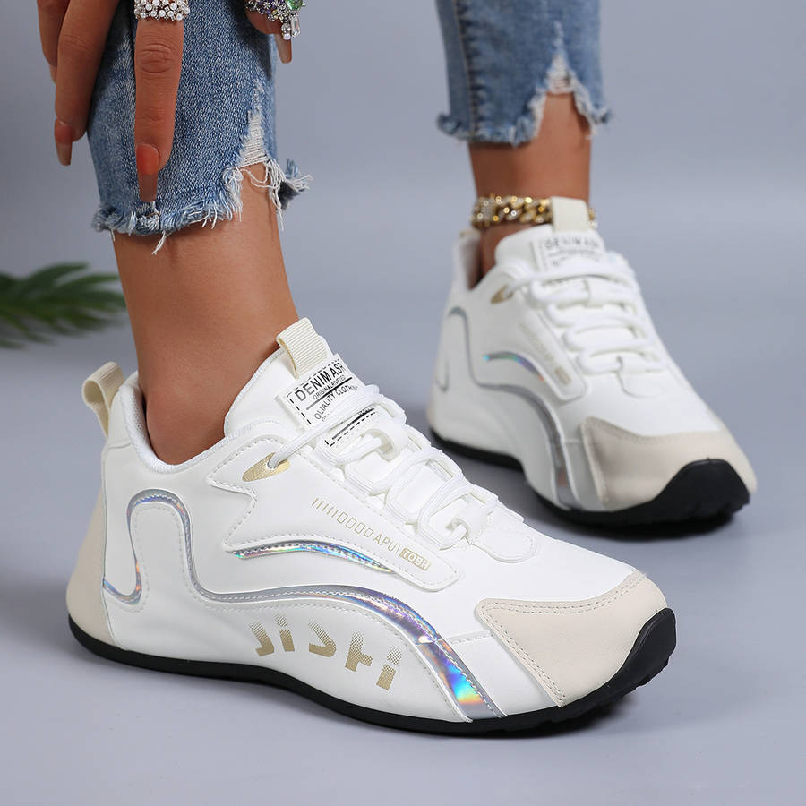 Women S Sneakers Color White Black Mesh Sizeuk 4