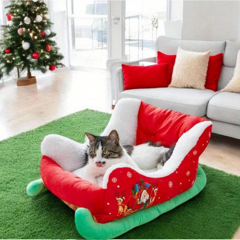 Pet supplies color Red and White Sled
