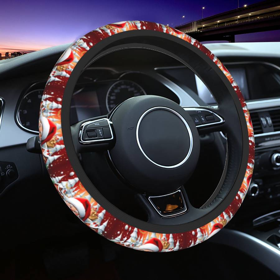 Car Steering Wheel Cover Mixed Color Size 3Pcs