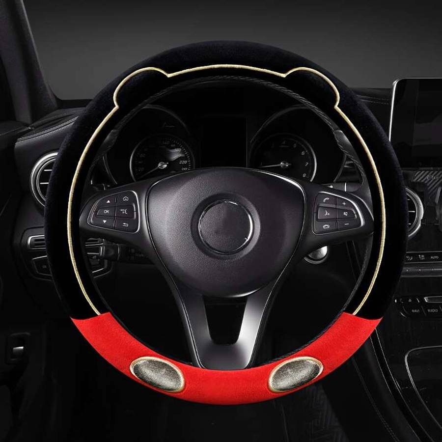 Car Steering Wheel Cover White Model Round