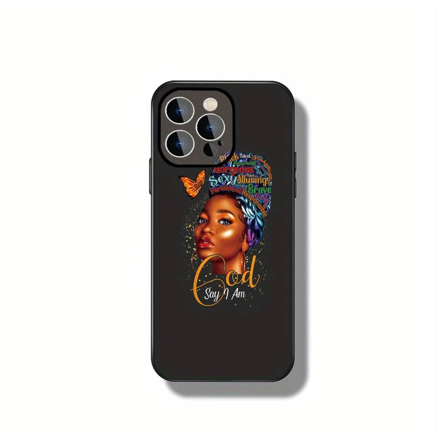 1Pc Ivory White For iPhone 16 Pro Max Empowered Beauty Phone Case