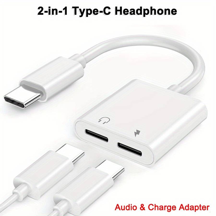 Charging Cable Color White Dual Usb C