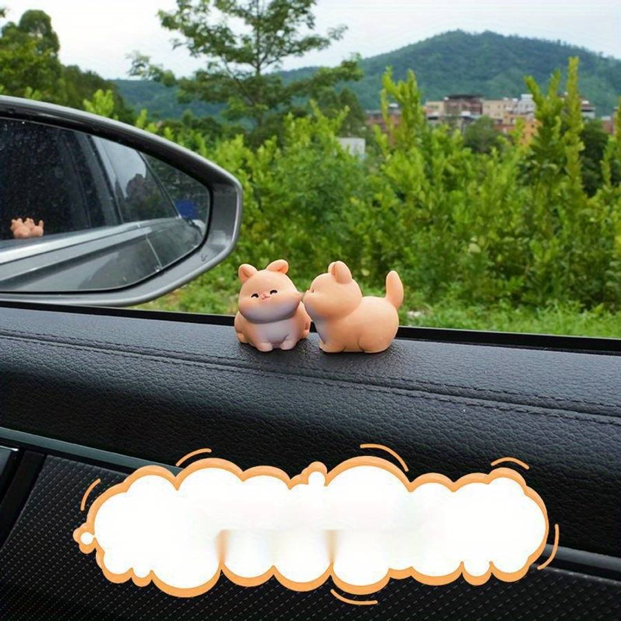 Car Interior Decor With Adhesive-Freecolor Kiss On The Face Cat Size