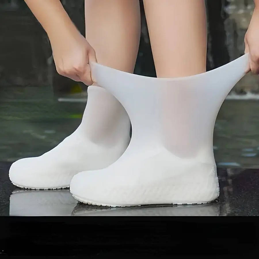 Raincoat White  Raincoat  Shoe Covers Size One Size Fits All