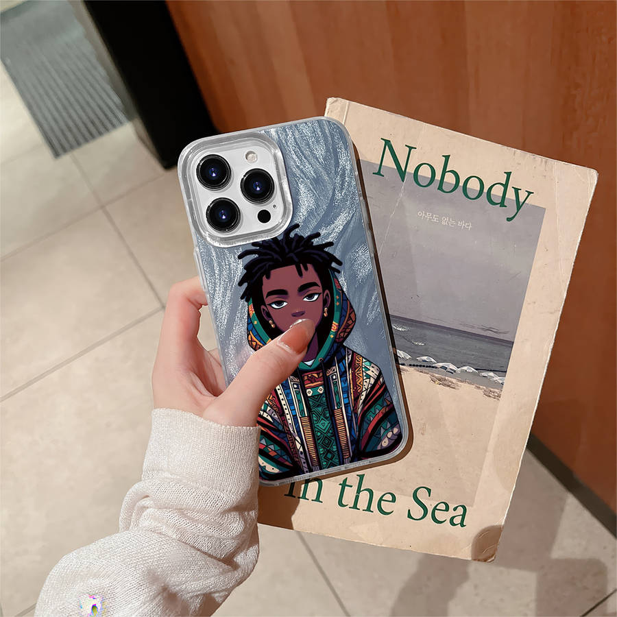 1Pc Transparent For iPhone 11 Pro Max African Youth Phone Case