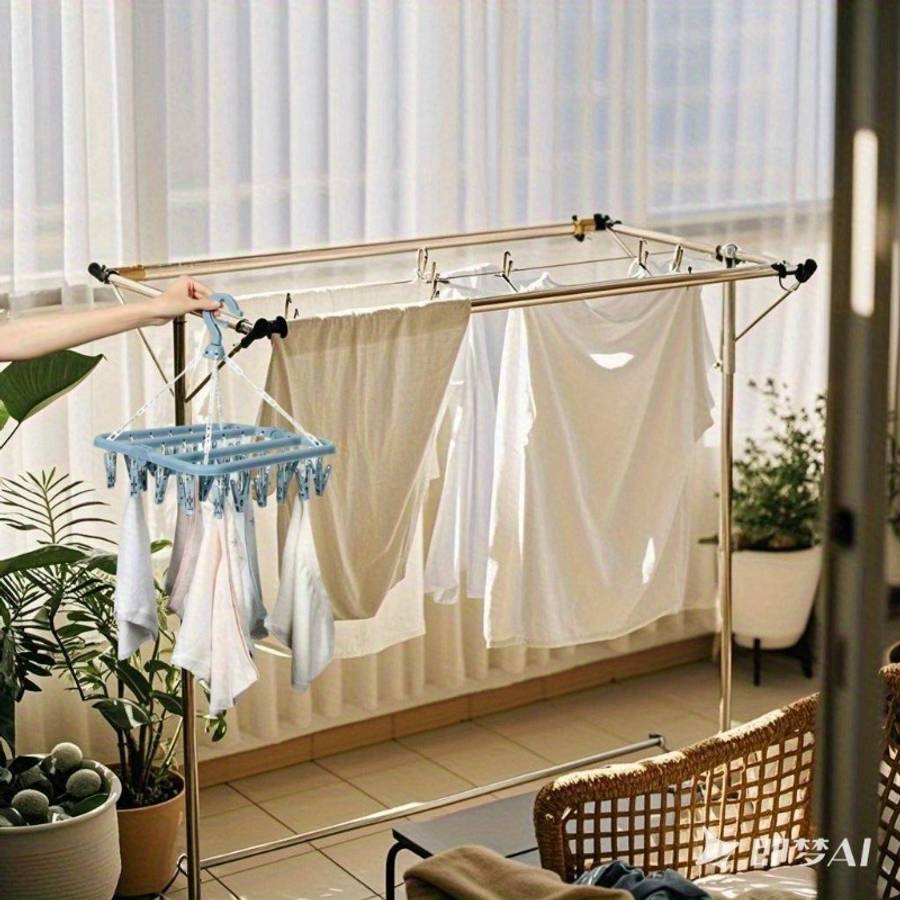 Clothes Rack Blue Quantity 2Pcs