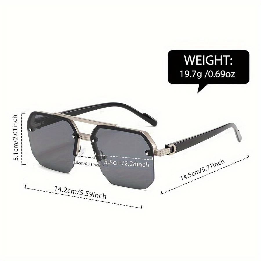 Mens Glasses Color Golden Frame Gray Orange Lens
