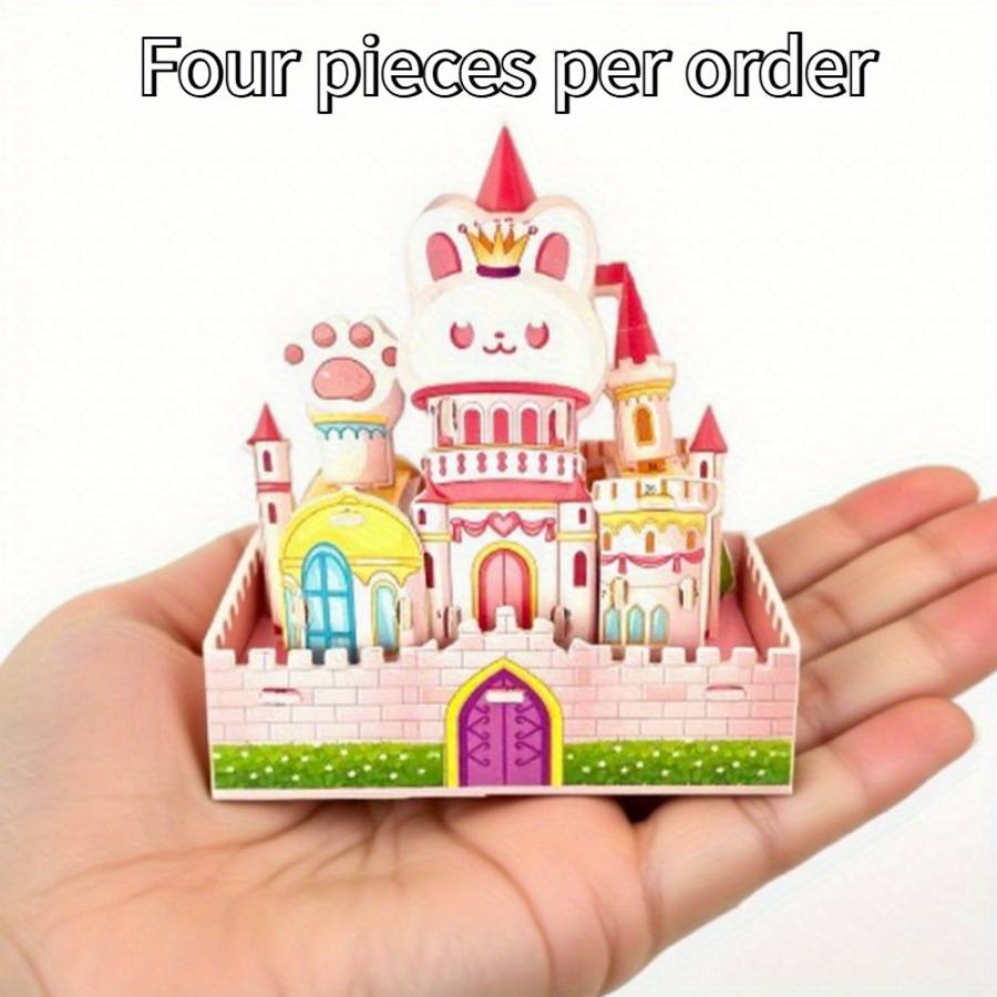 Building Toy Architectural Model Toy Set Model Random Quantity 4 Pcs