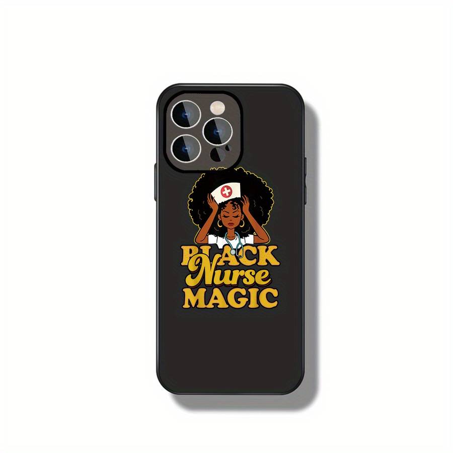 1Pc Ivory White For iPhone 14 Pro Nurse Magic African Phone Case