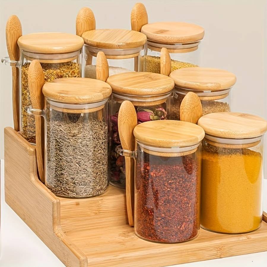 Sealed Jar Model 3 Pieces 1 Jar  1 Lid  1 Spoon