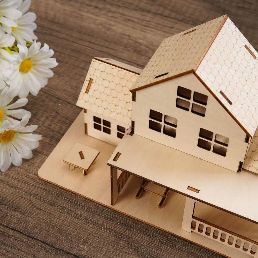 Building Toy Architectural Model Toy Set Color Cream Color Size Country Villa