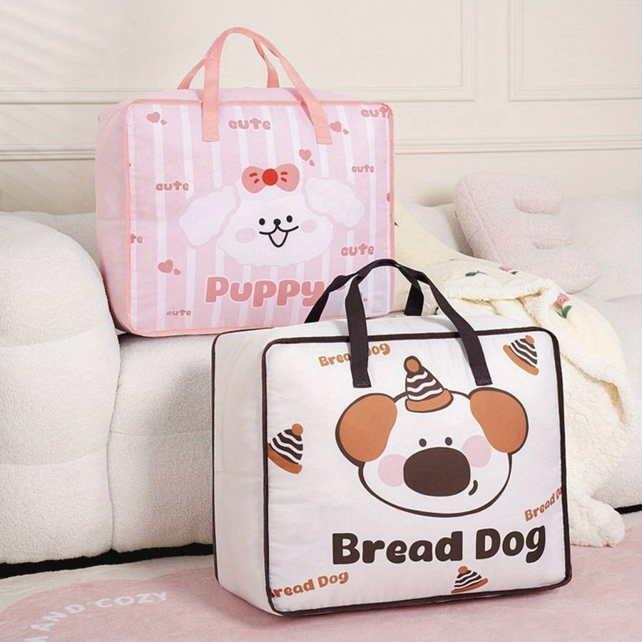 2Pcs Large Quilt Blanket Organizer Totes Organizer Pink 2Pcs