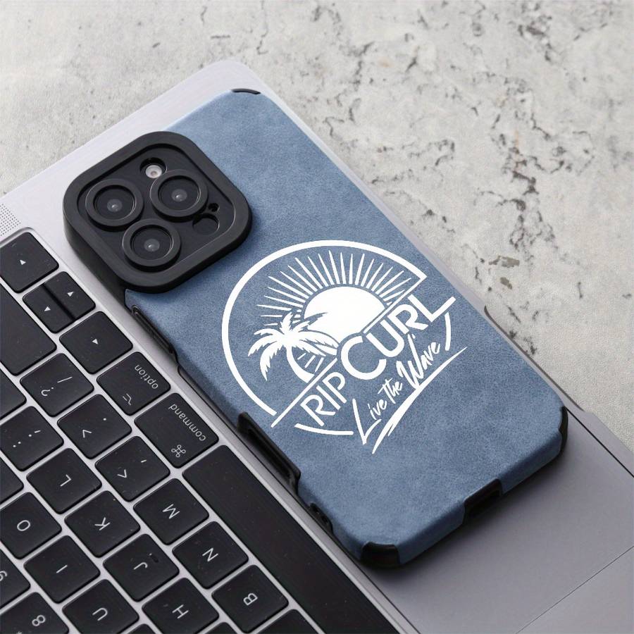 1Pc Blue For iPhone 11 Pro Max Leather Silicone Phone Case