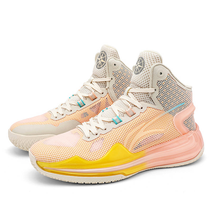 Basketball Shoes Color Fluorescent Milky Yellow Sizeuk 6