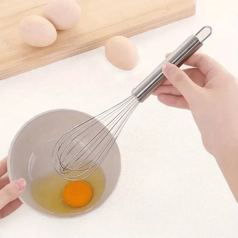 Egg Beater Size A Stainless Steel Whisk 25.4 Cm