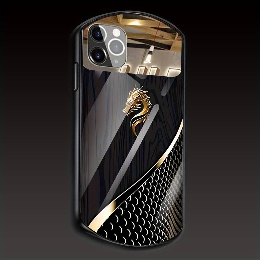 Black For iPhone Golden Dragon Phone Case