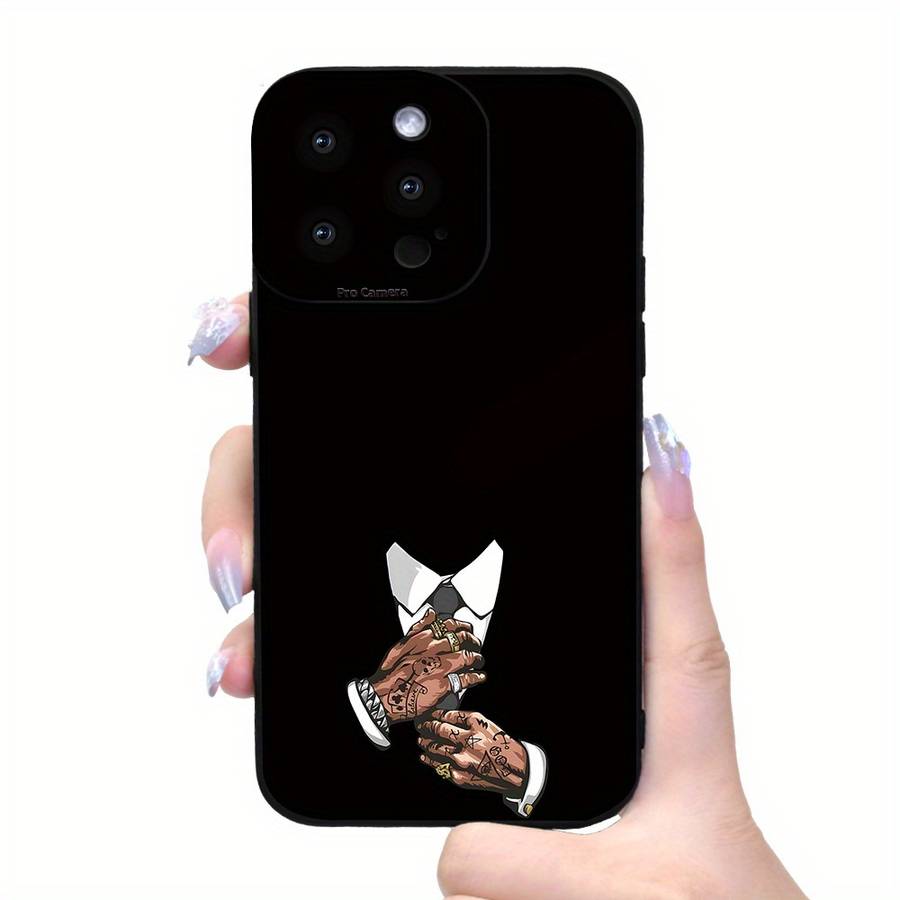 1Pc Black For iPhone X XS Handsome Suit Man Phone Case