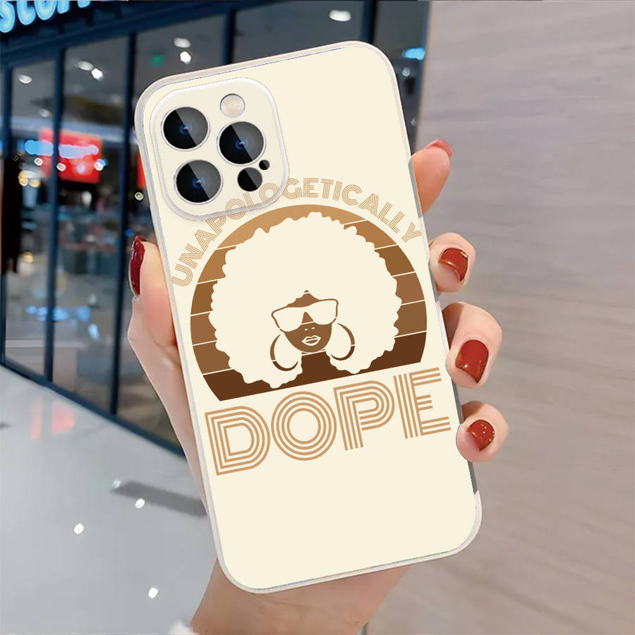 1Pc Ivory White For iPhone 12 Pro Max Style African Pride Phone Case