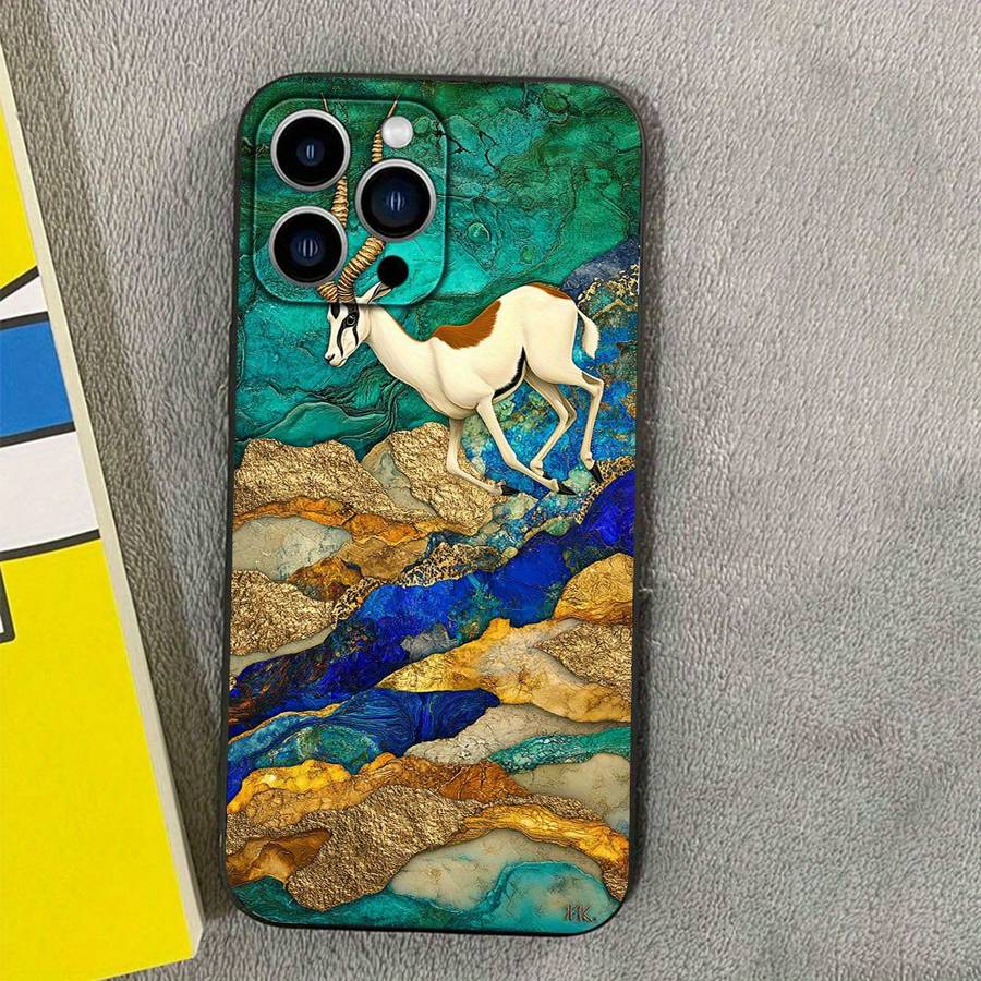 1Pc Black For iPhone XR South African Springbok Leap Phone Case