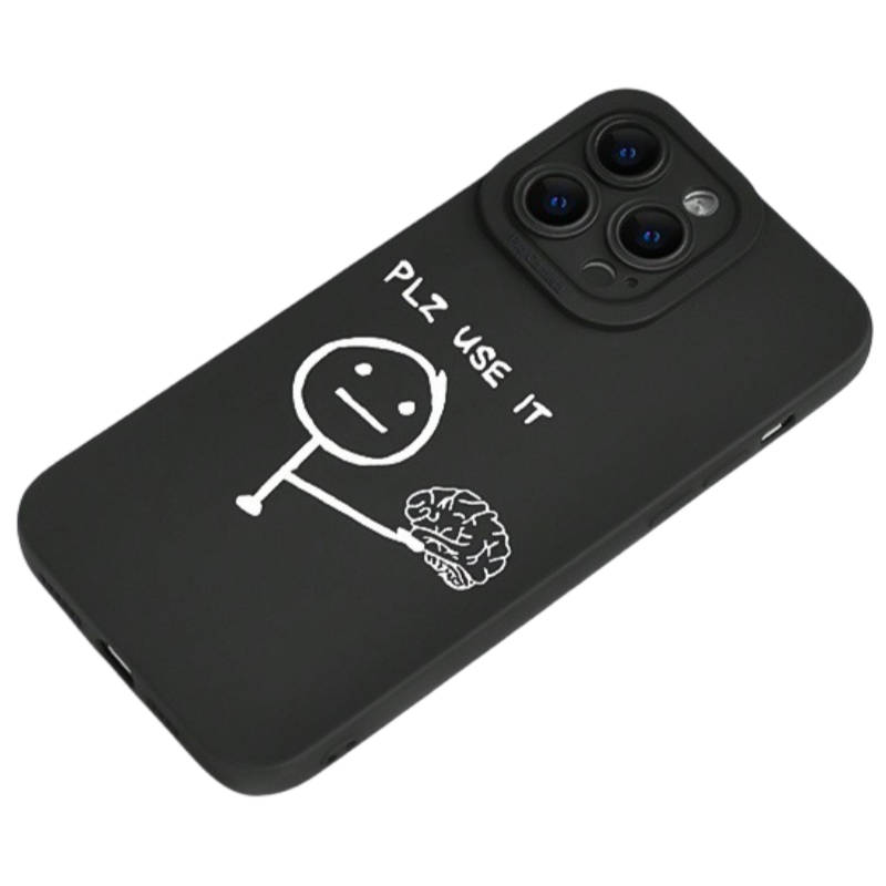 1Pc Black For iPhone 14 Pro Phone Case Phone Cover