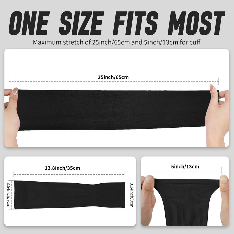 Sunscreen Sleeves Color 10 Pairs 5 Black 5 White
