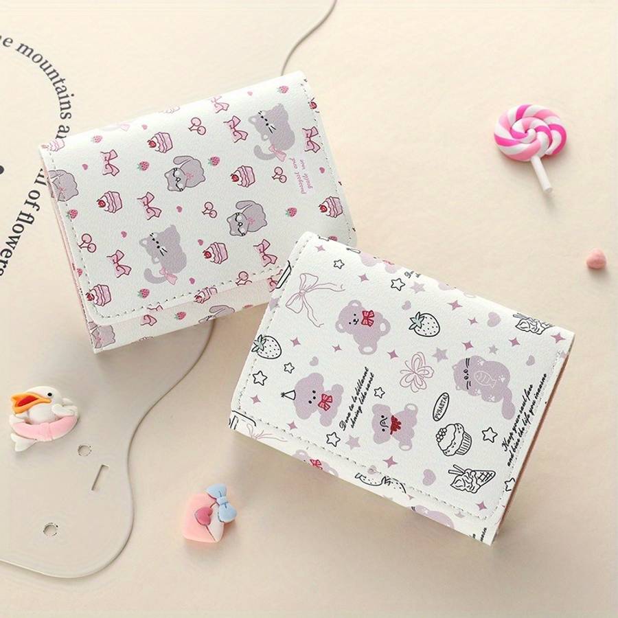 Pink Cute Tri-Fold Wallet