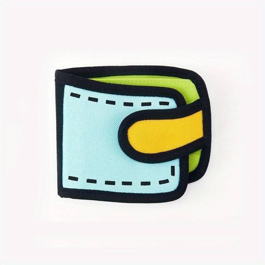 Japanese-Inspired Canvas Card Holder Wallet Cute 2D3D Cartoon Design Large Capacity Snap Cl