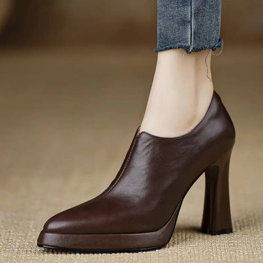 Women S High Heels Color Brown Sizeuk 2.5