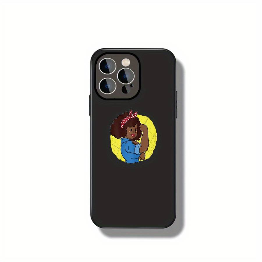 1Pc Ivory White For iPhone 13 Pro Max Empowered Woman Phone Case