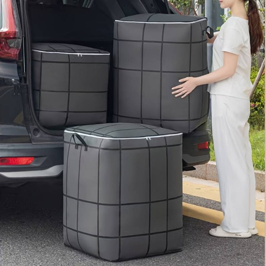 2Pcs Large Storage Totes Huge Foldable 2Pcs Large Grid