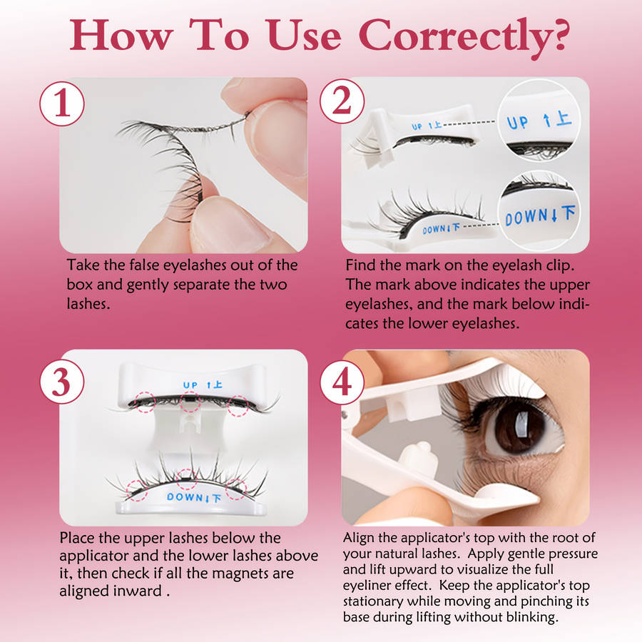 False Eyelashes Color Magnetic Suction Hair A