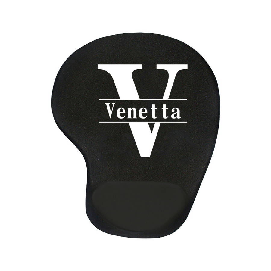 UltraSmooth NonSlip Personalized Custom Name Mouse Slip For Office Desk Black