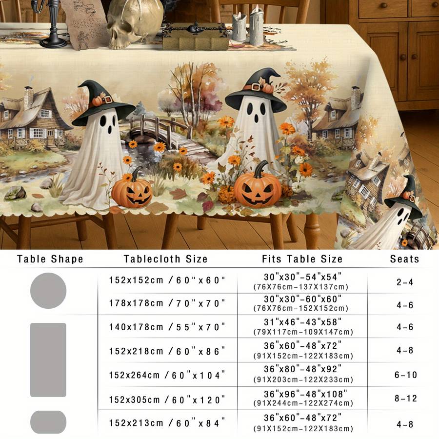 Halloween tablecloth decoration size Rectangle 6086in 152220cm