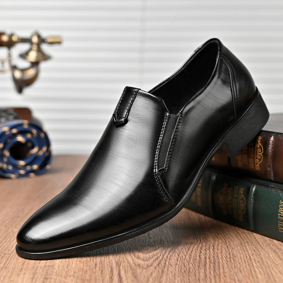 Mens Leather Shoes Color Black Sizeuk 5.5