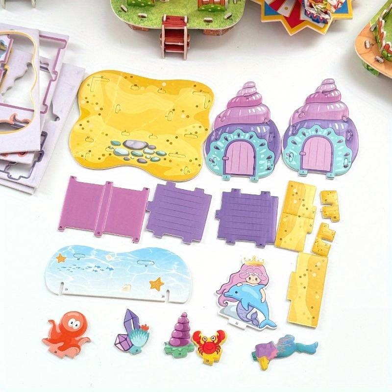 Building Toy Architectural Model Toy Set Model Random Quantity 4 Pcs