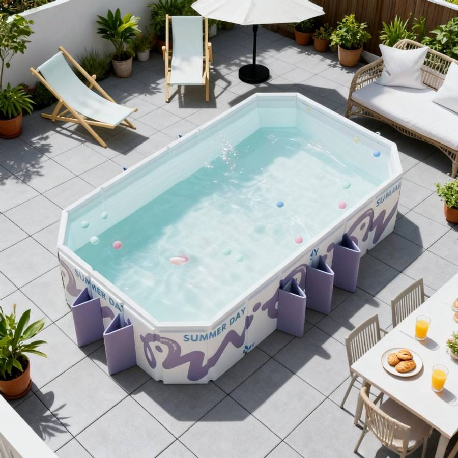 Swimming Pool Model 219.98*135*50Cm Senoxy Green 002  10 Ocean Balls