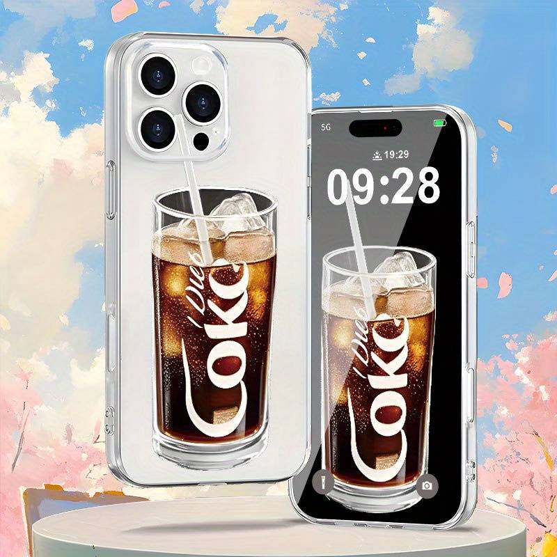 1Pc Transparent For iPhone XS Max Cola Design Phone Case