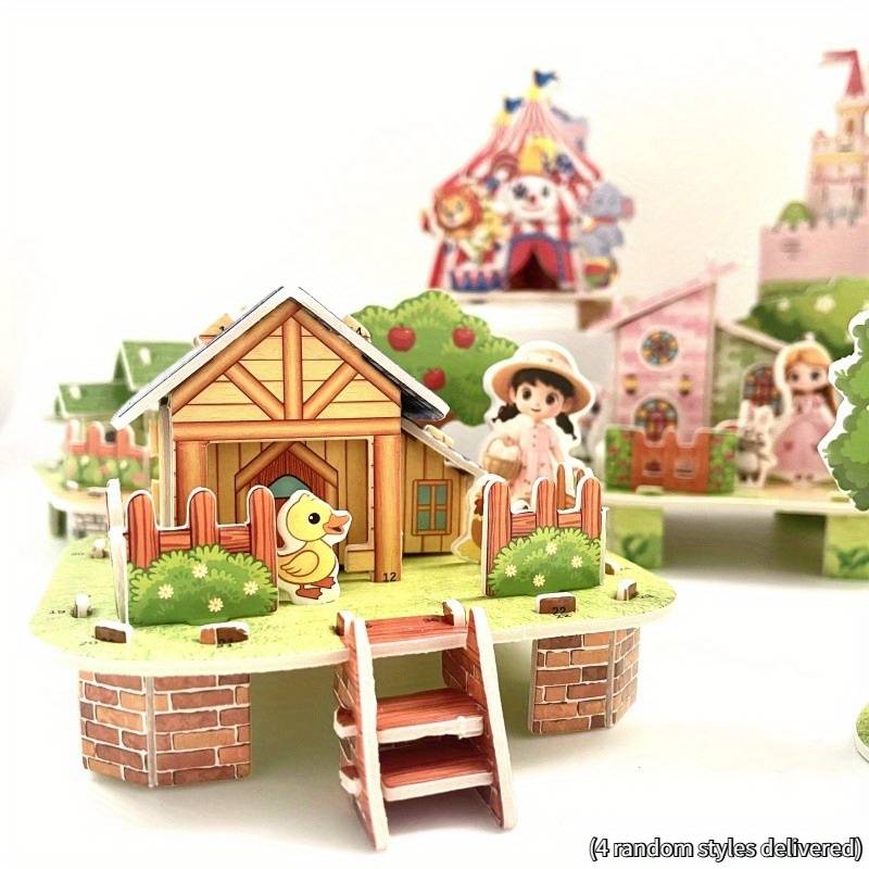 Building Toy Architectural Model Toy Set Model Random Quantity 4 Pcs