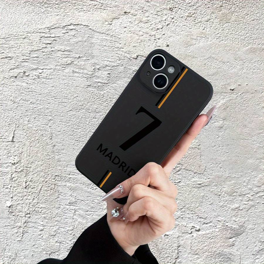 1Pc Mixed Color For iPhone 13 Football No 7 Pattern Phone Case