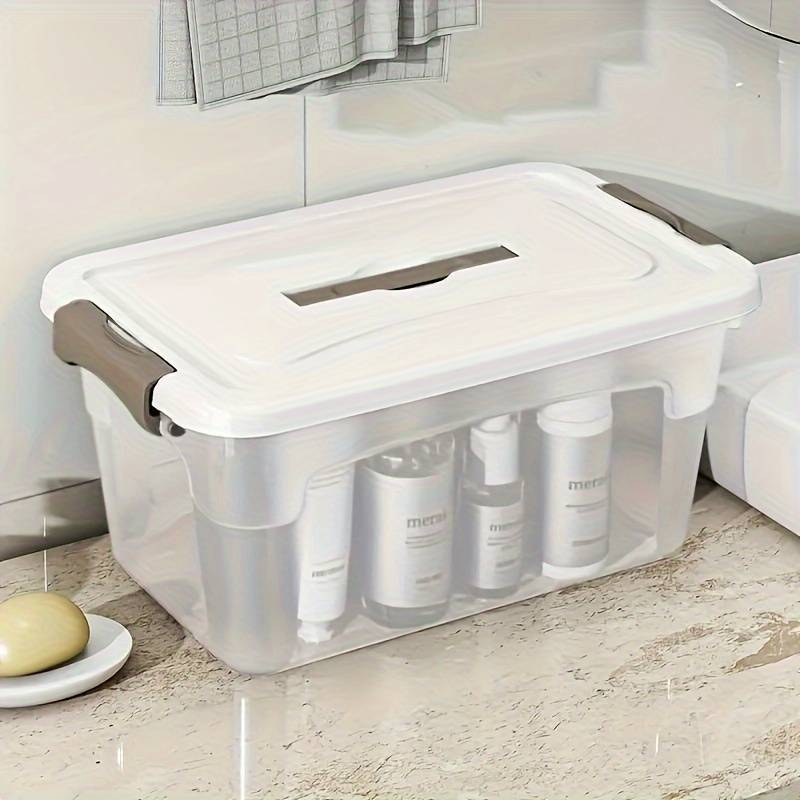 Storage And Organizationcolor Transparent White Style  With Handle And No Wheels