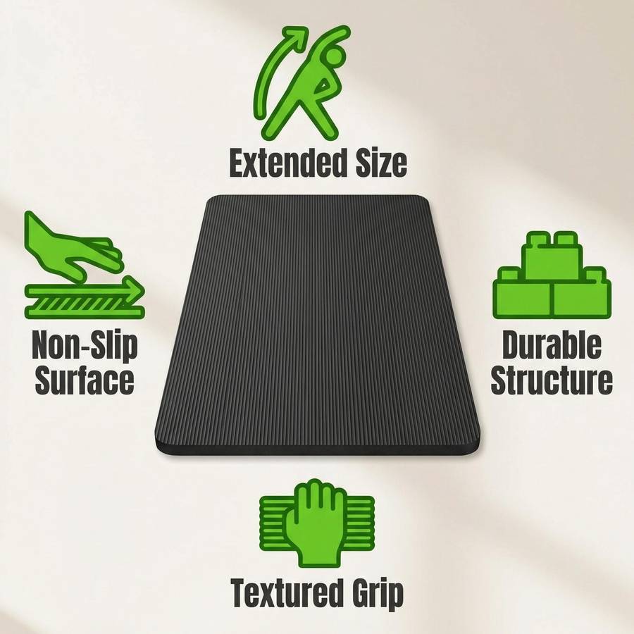 Yoga Mat Exclusive Premium Luxury Quality 5 Style Thickened Black