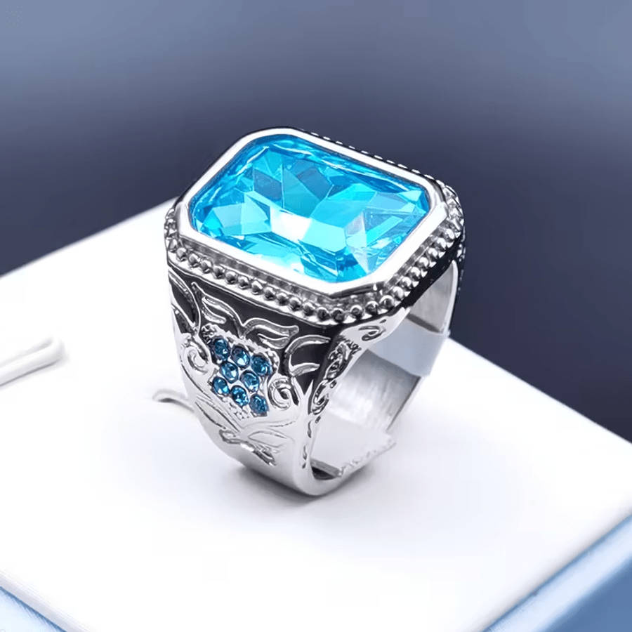 Retro Fashion Comfort Fit Ring Color Silvery Size 10