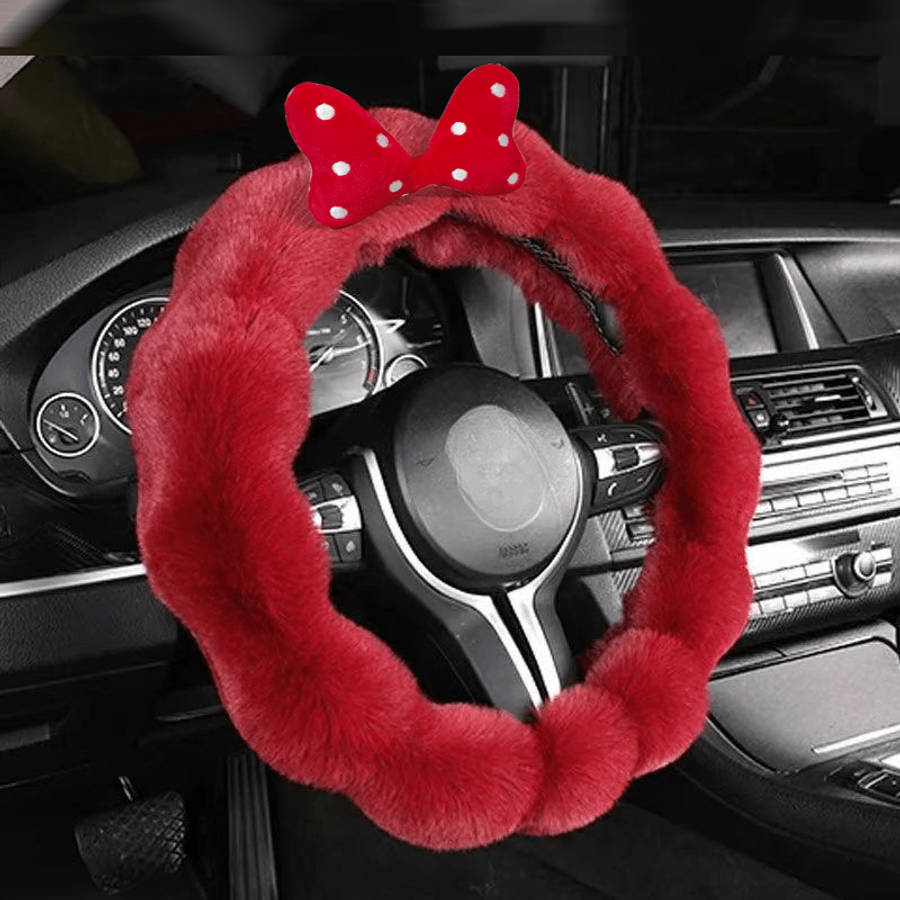 Car Steering Wheel Cover Red Size 38Cm/14.96In