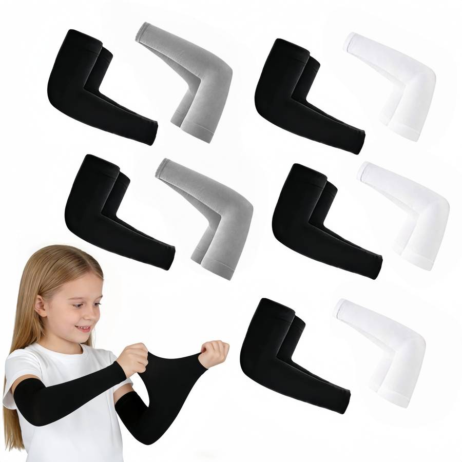 Sunscreen Sleeves Color 10 Pairs 5 Pairs Black 5 Pairs White