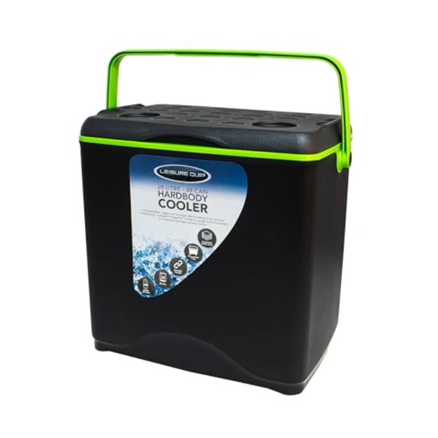 28 Liter Hardbody Cooler Box Handle Black Green Non Woven Fabric Cupro Material