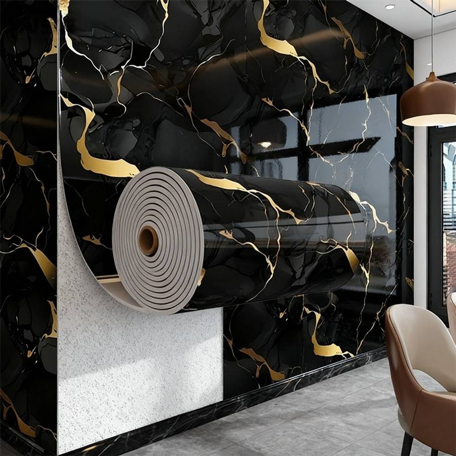 Floor Stickers Color Black Gilt Size 40X1000Cm Is 15.7X394In