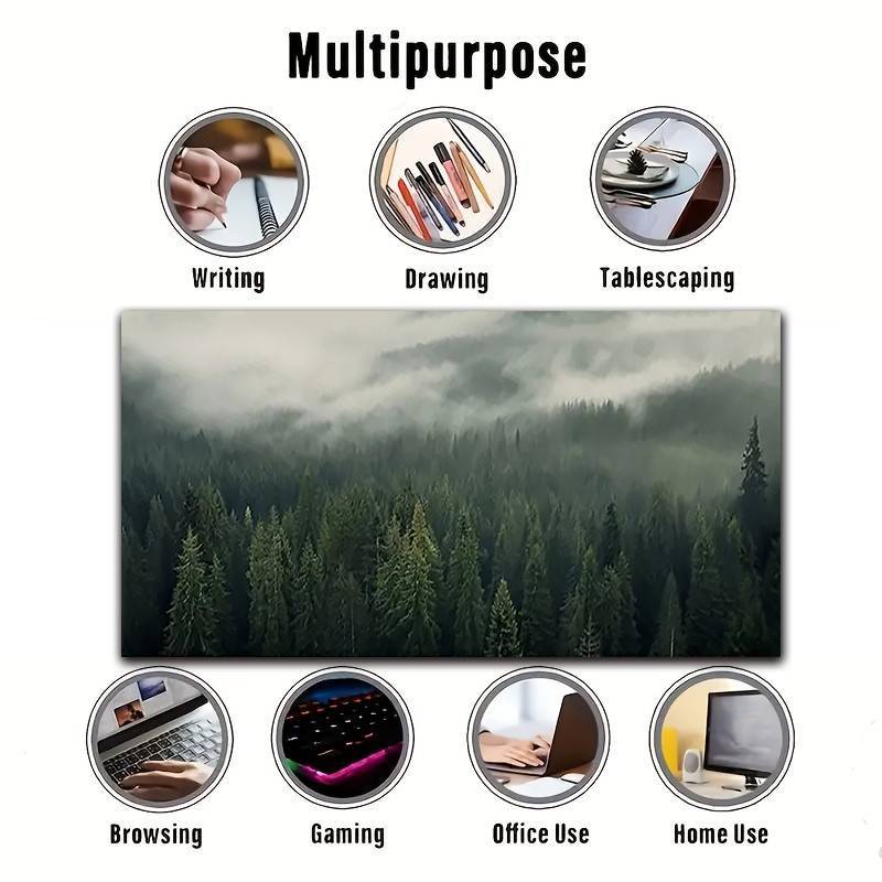 Mouse Pad Size 1Pc Lush Forest 40X90Cm